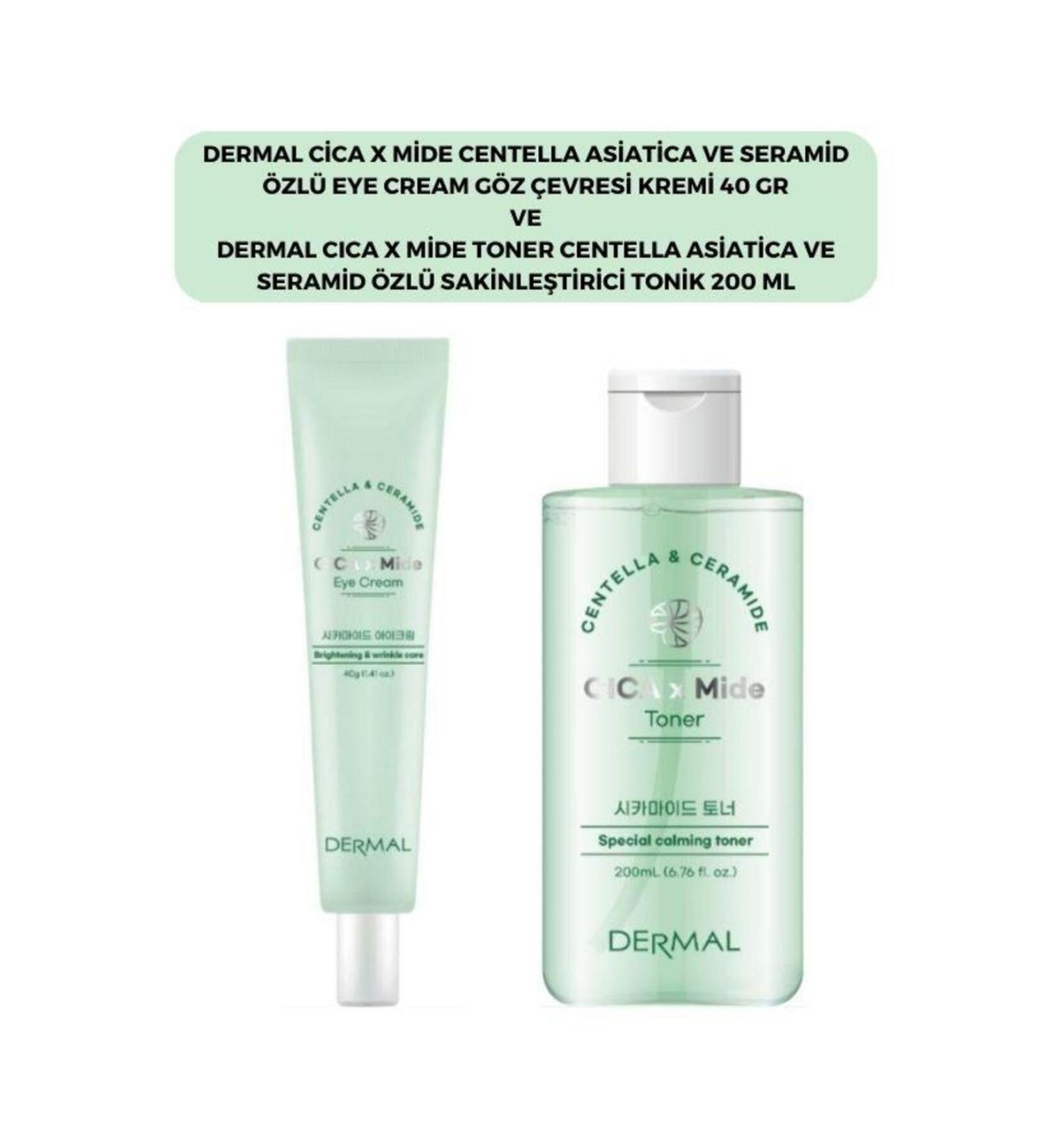 Dermal C ca X Mide Centella Asiatica Essence Eye Contour Cream and Tonic