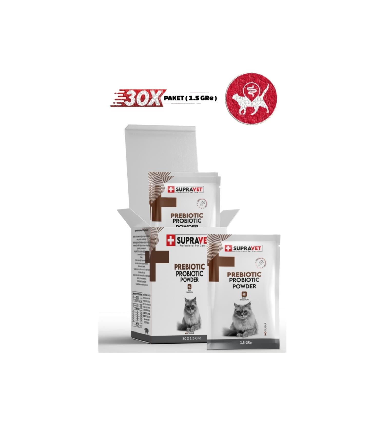 Supravet probiotic cat powder probiotic and prebiotic supplement 1.5 gr 30 pieces