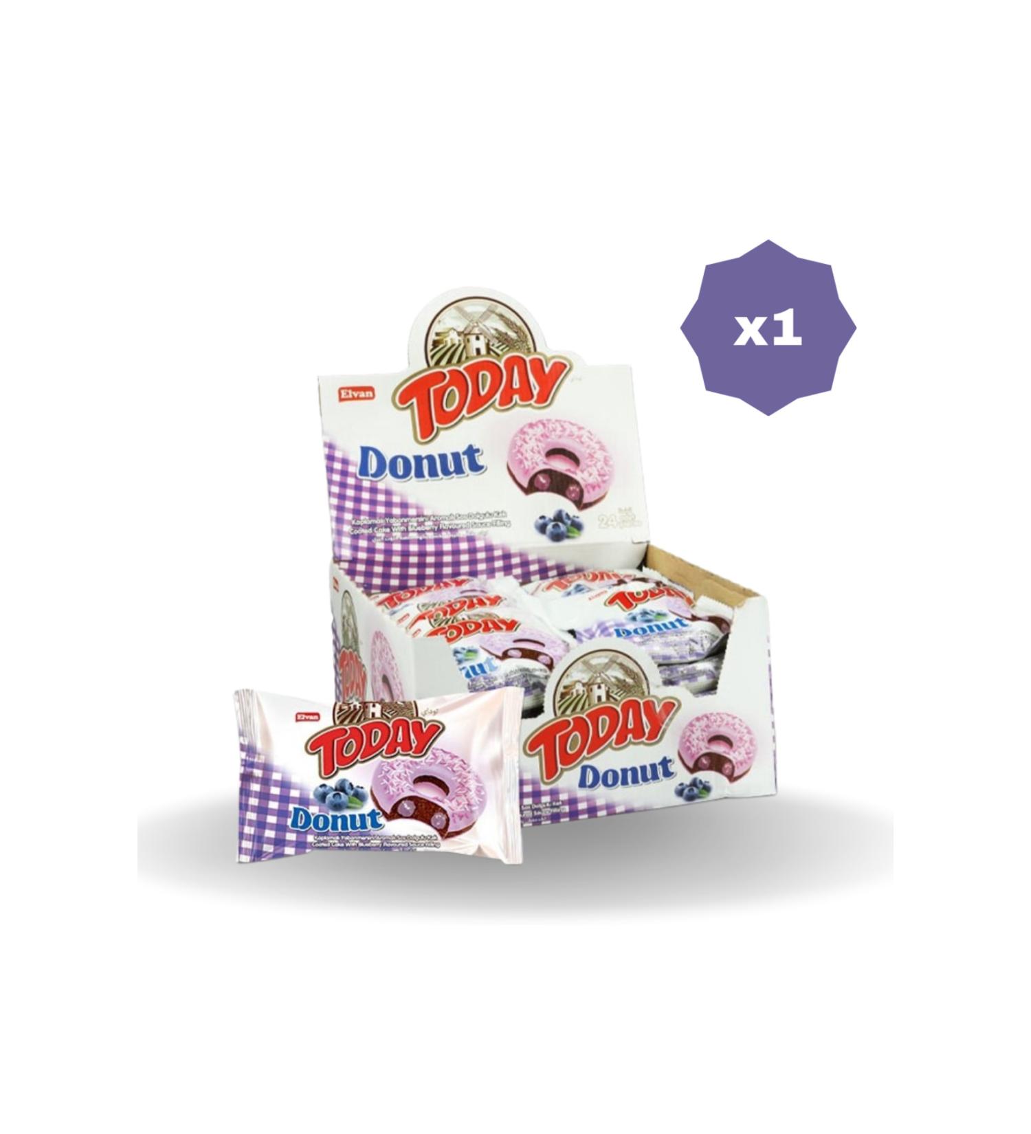 Elvan TODAY DONUT CAKE WITH BLUEBERRY 35 GR 24 PIECES - 1 PACK