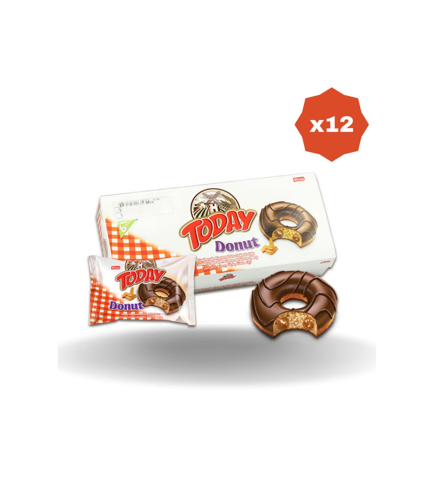 Elvan TODAY DONUT CARAMEL CAKE MULTI PACK BOX 35 GR 6 PIECES (12 PACKS)