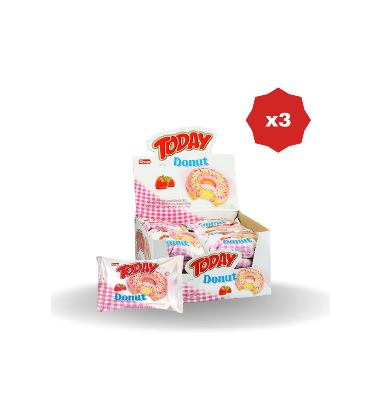 Elvan TODAY DONUT CAKE STRAWBERRY 35 GR 24-3 PACKS