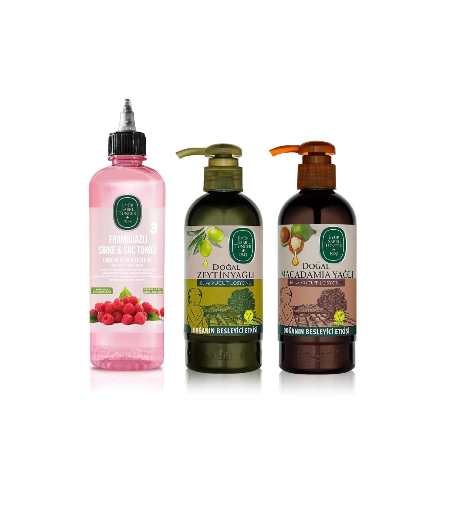 Ey p Sabri Tuncer Raspberry Hair Tonic 500Ml Olive Oil Body Lotion Argan Oil Body Lotion