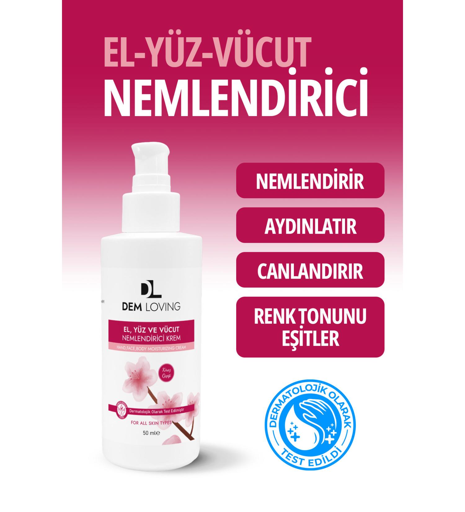 DEM LOVING Cherry Blossom Hand and Body Cream | Vitamin E | 50 ml - Buy Online on GoSupps.com