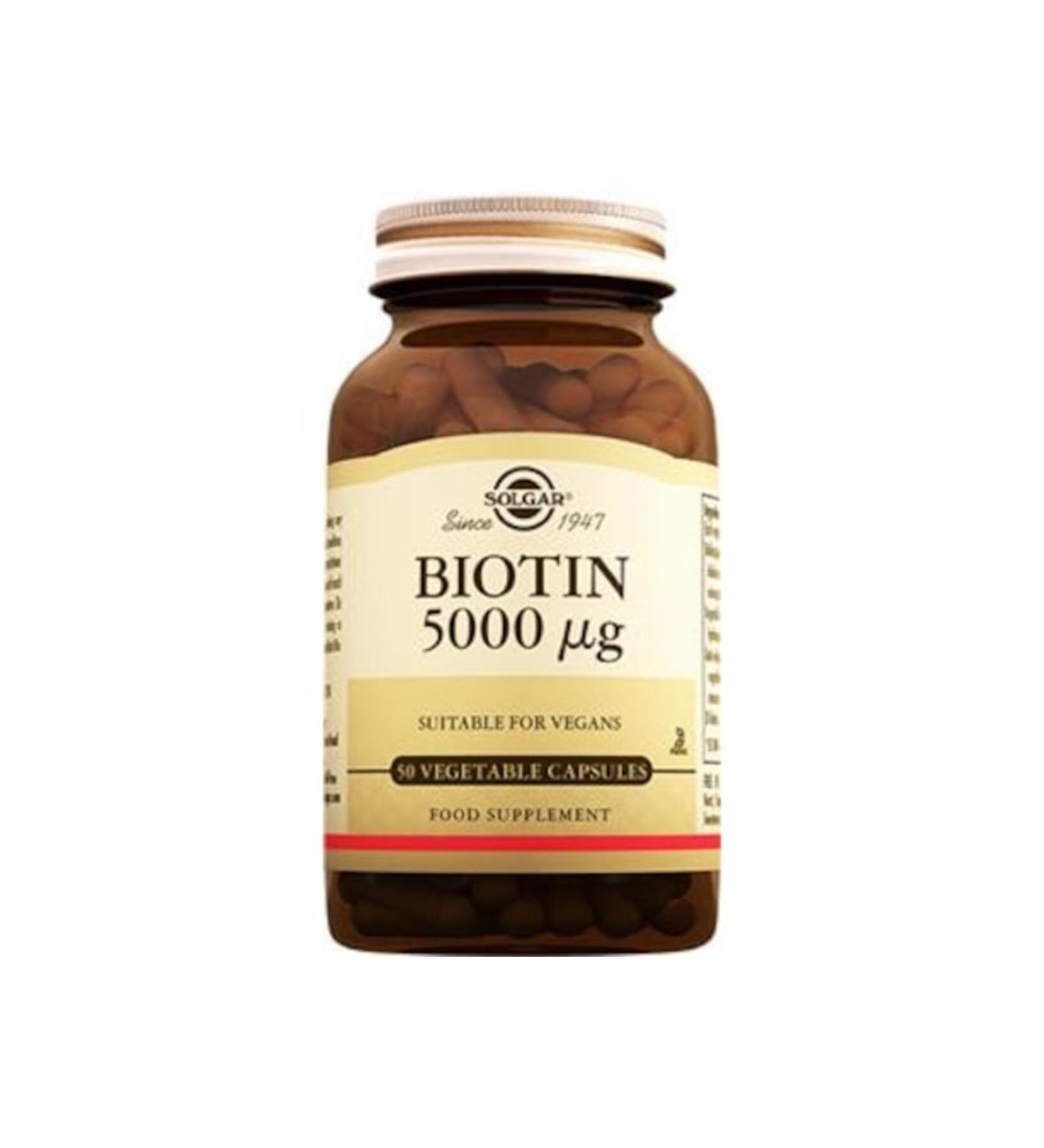 Solgar Biotin 5000 Mcg 50 Capsules - Buy Online on GoSupps.com