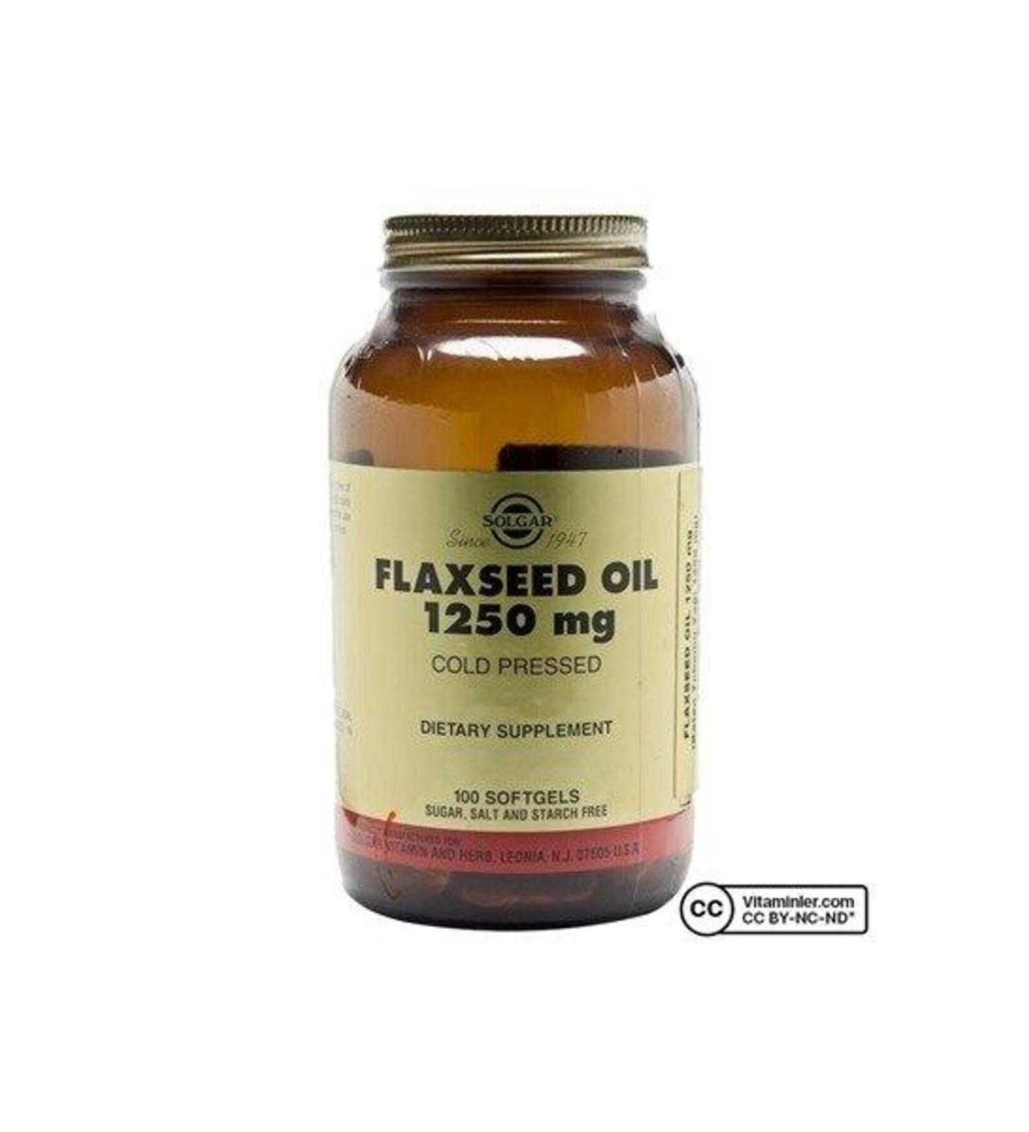 Solgar Flaxseed Oil 1250 Mg 100 Capsules