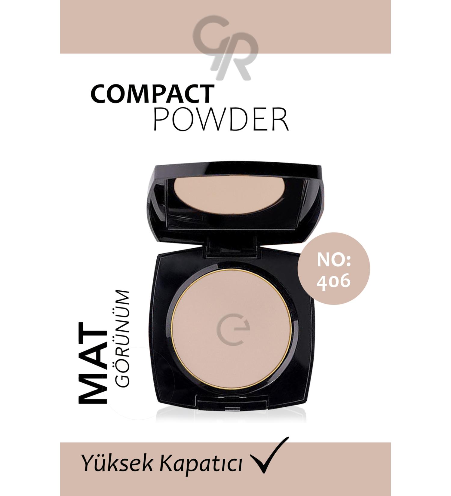 Golden Rose Compact Powder Light Brown Tone No:406