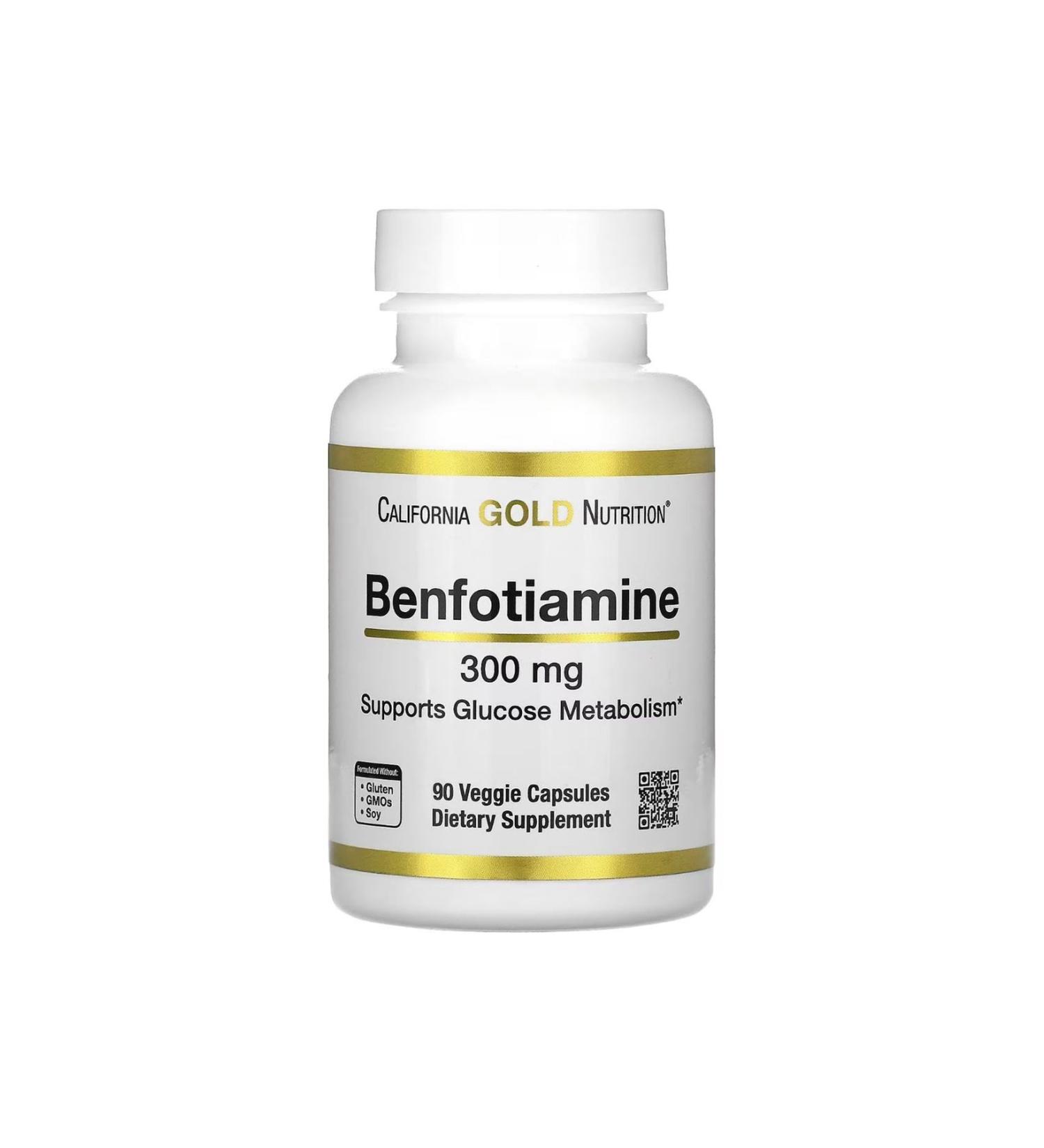 California Gold Nutrition Benfotiamine 300 Mg 90 Veggie Capsules