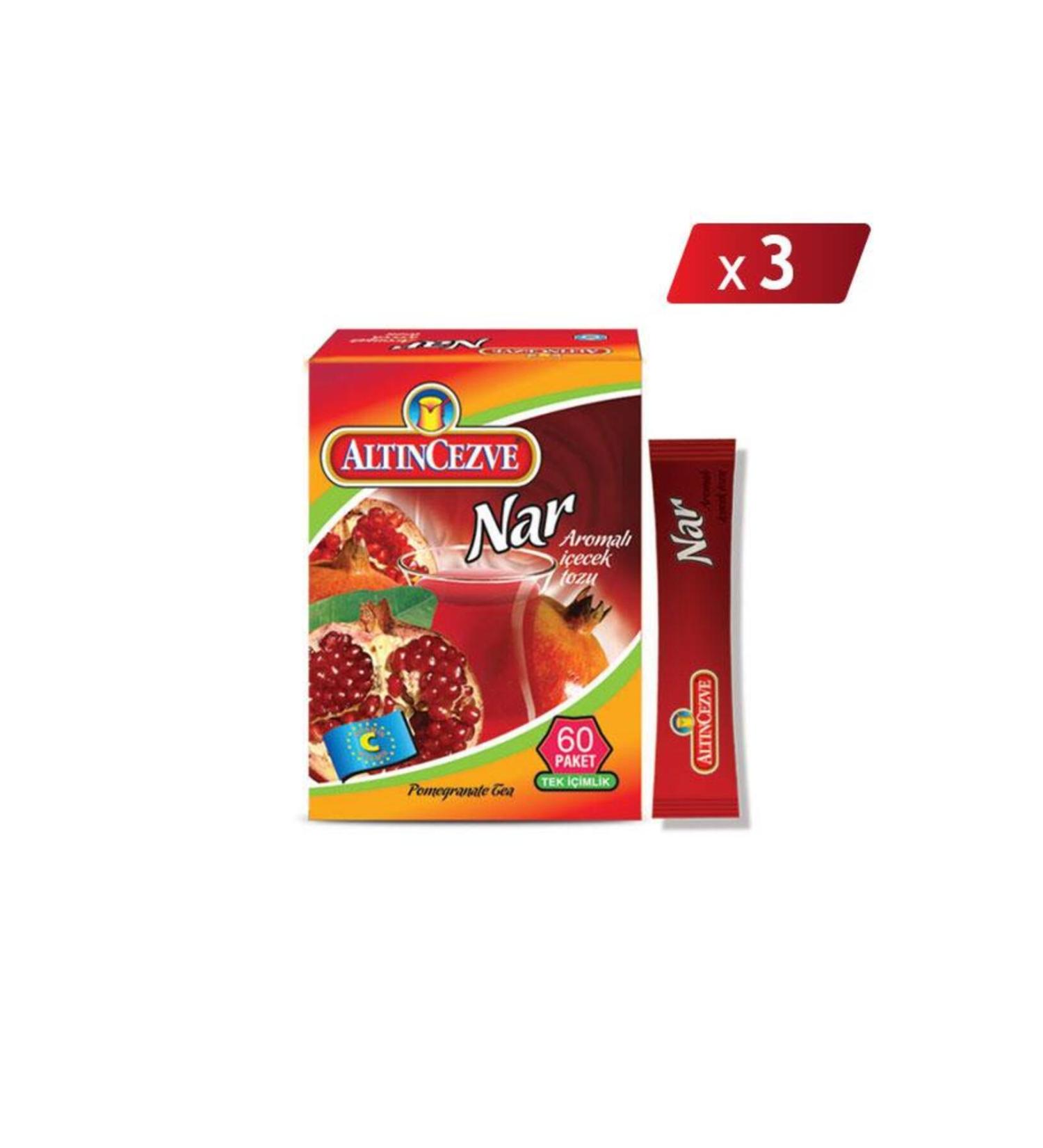 Alt ncezve Pomegranate Flavored Single Use Drink Powder 40 x 1.5 Gr - 3-PACK
