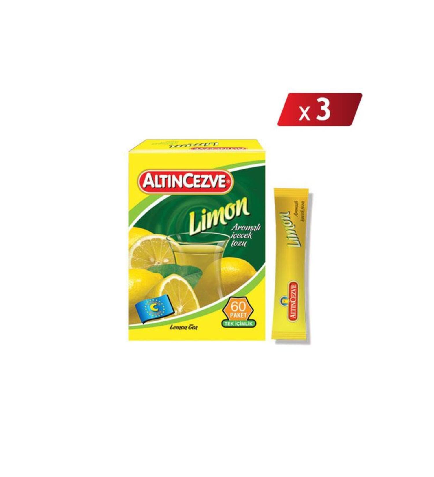 Alt ncezve Lemon Flavored Single Use Drink Powder 40 x 1.5 Gr - 3-PACK