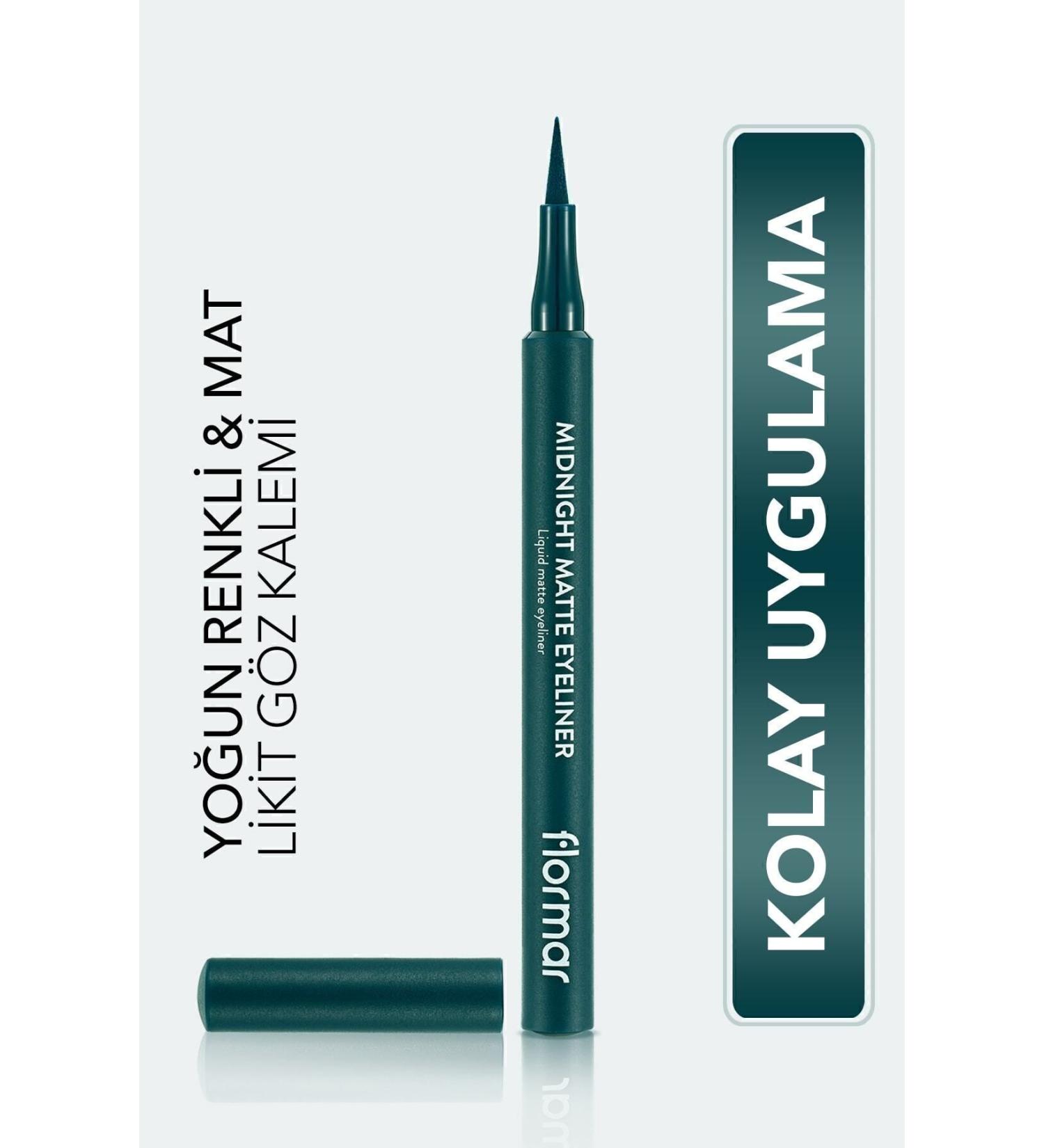Flormar Matte Liquid Pencil Eyeliner (GREEN) brings your eyes to the foreground- 004 GreenMC.GZLK66