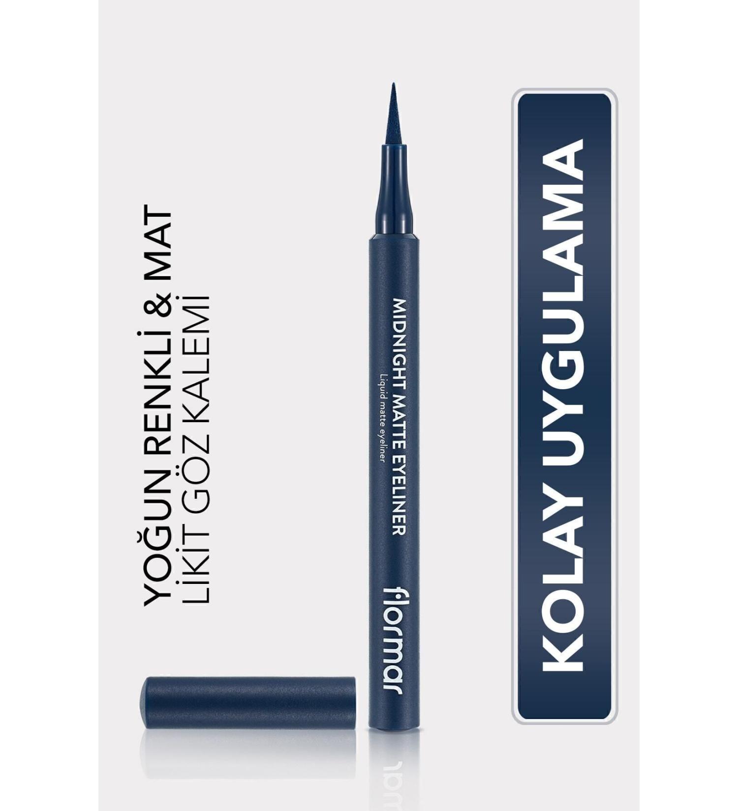 Flormar Maintains A Fresh Look All Day Longmat Liquid Pencil Eyeliner (navy Blue) -003 Mc.gzlk67
