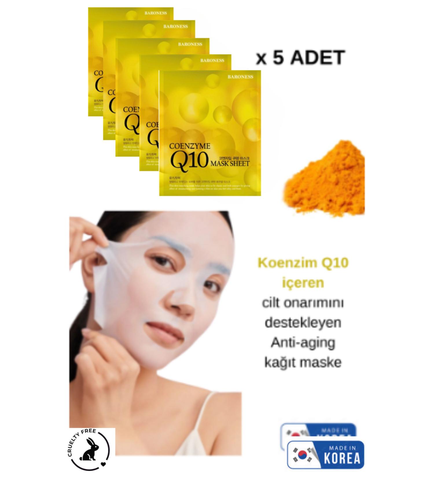 Baroness Coenzyme Q10 Skin Barrier Repair Supporting Anti-Aging Korean Face Mask 21ml - Buy Online on GoSupps.com