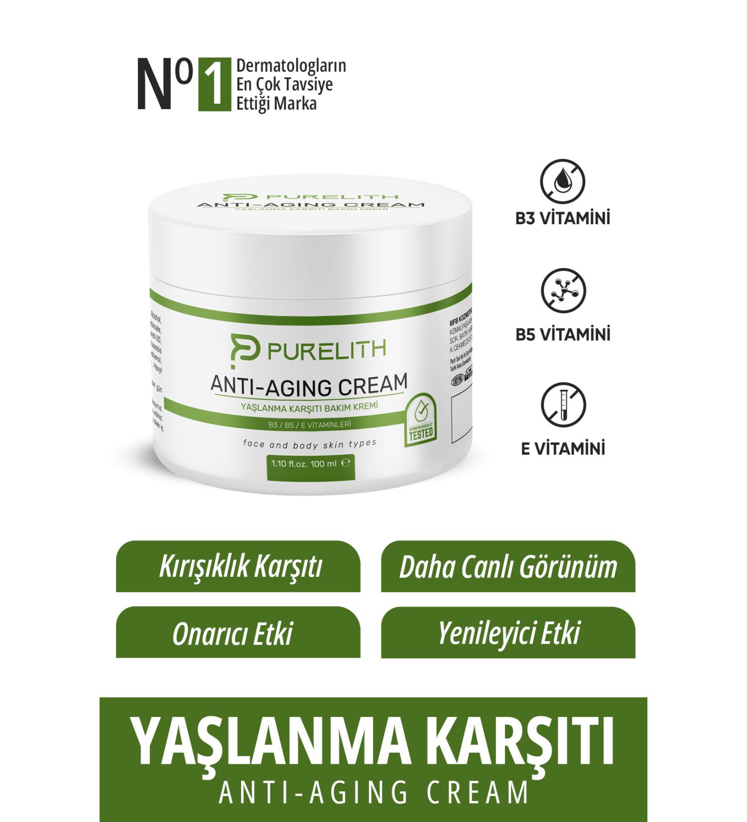 Purelith Anti-Aging and Anti-Wrinkle Cream 100 ml - Buy Online on GoSupps.com