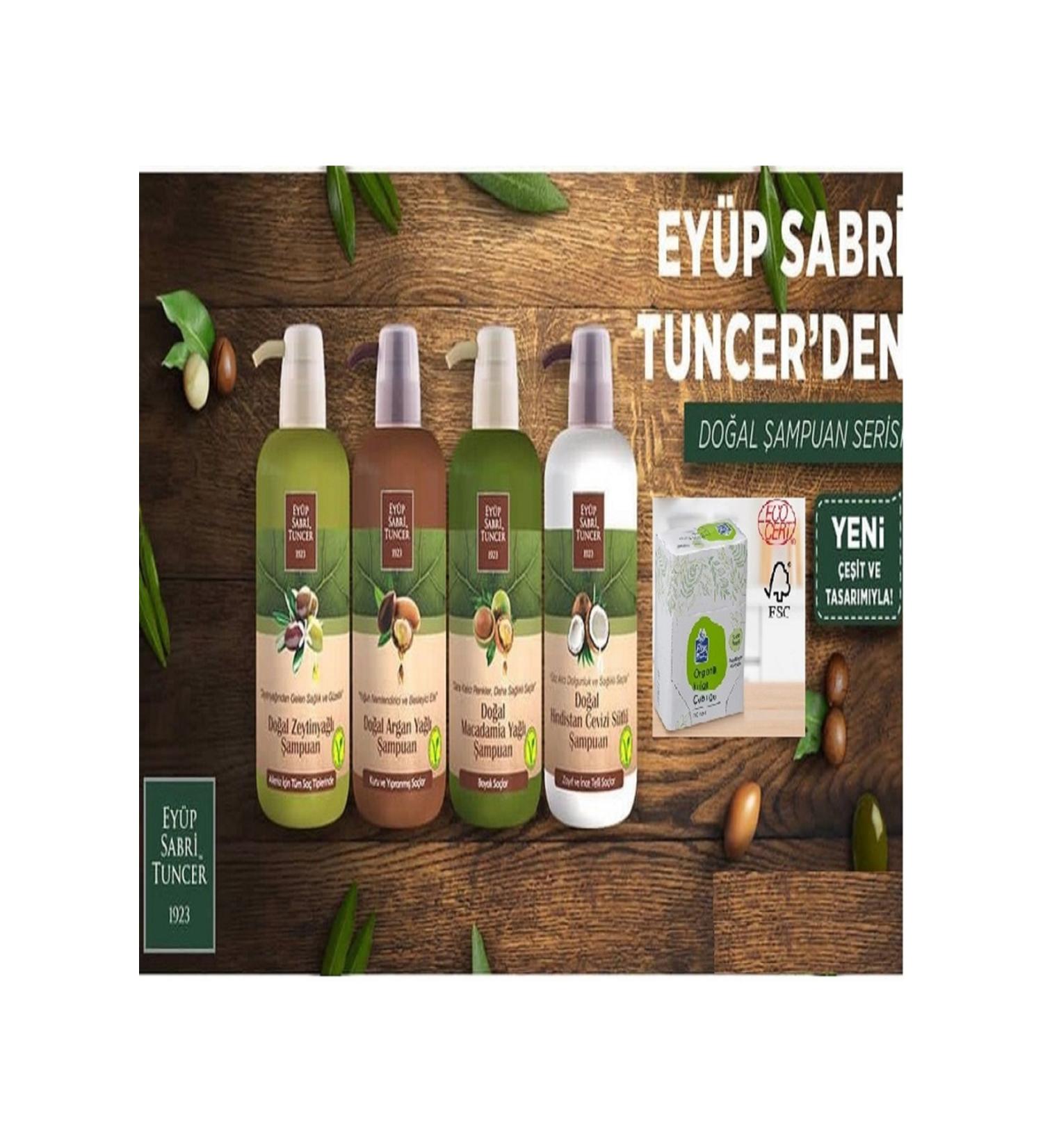 Ey p Sabri Tuncer EY P SABR TUNCER NATURAL VEGAN GLUTEN-FREE SHAMPOOS 600MLX4(Olive Oil Indian Argan and Macadamia) - Buy Online on GoSupps.com