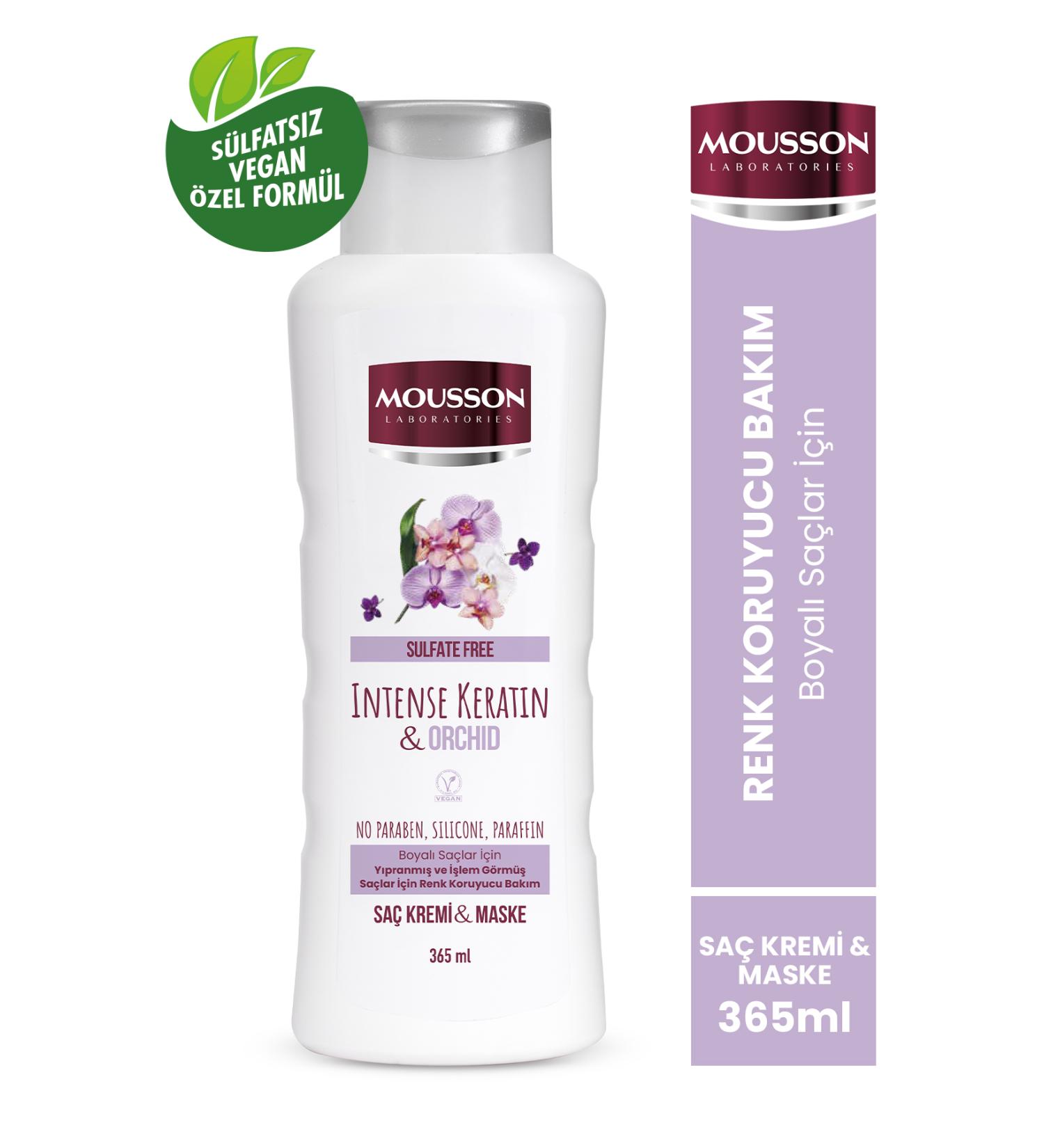 Mousson Intensive Keratin & Orchid Color Protecting and Damage Repairing Hair Care Cream and Mask 365 ml - Buy Online on GoSupps.com