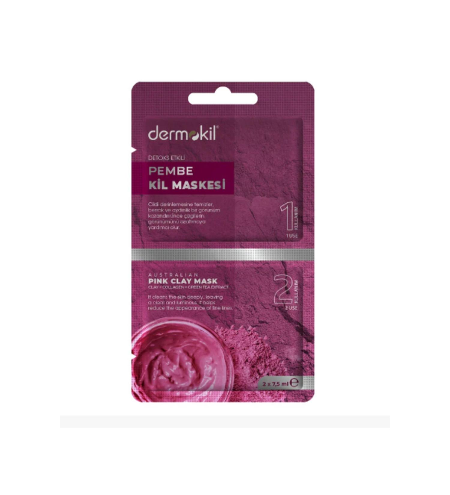 Dermokil Pink Clay Mask 2 X 7.5 ml