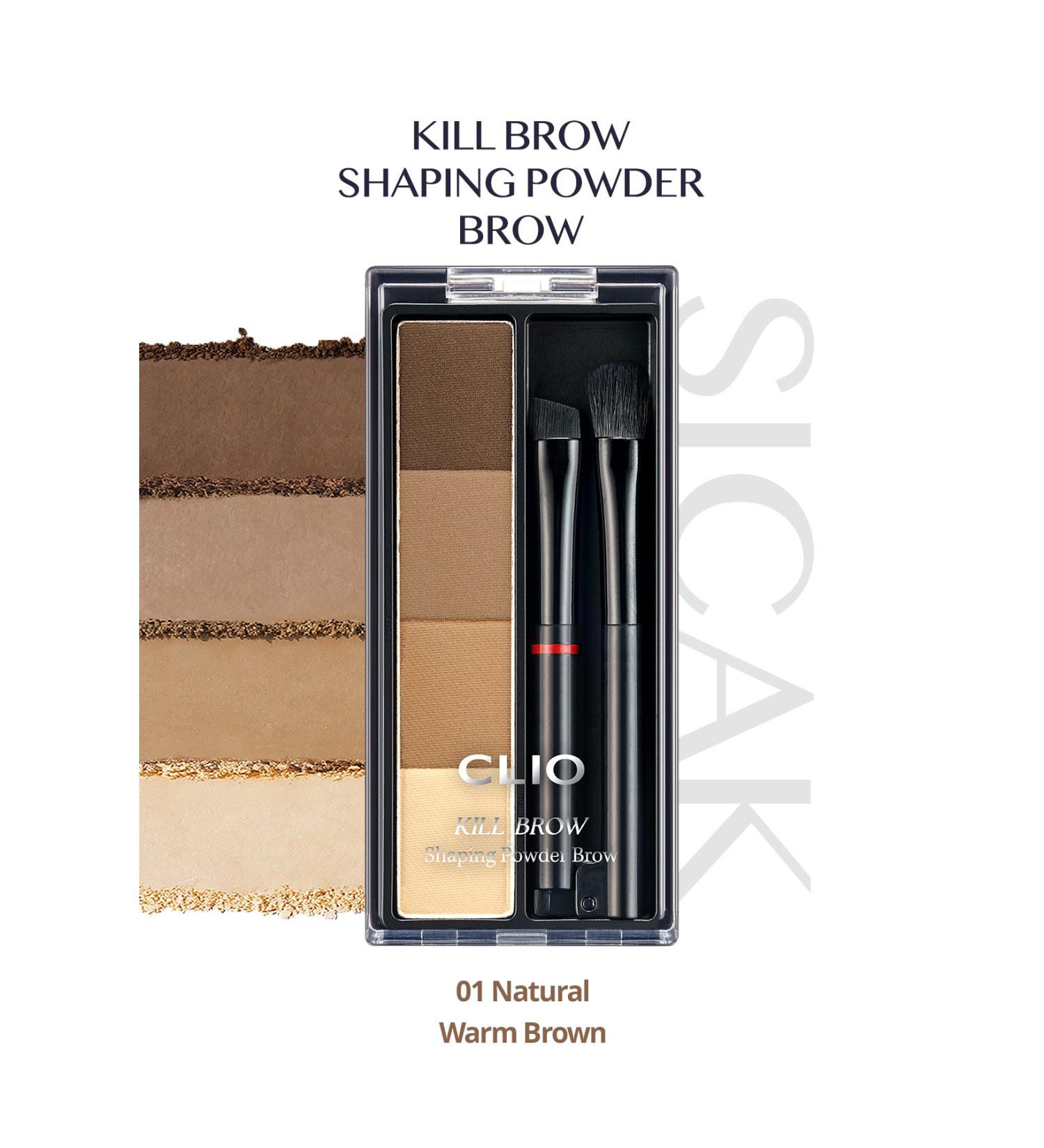 CLIO Warm Undertone Eyebrow Shadow Palette CLIO Kill Brow Shaping Powder Brow (01 Natural Warm Brown) - Buy Online on GoSupps.com