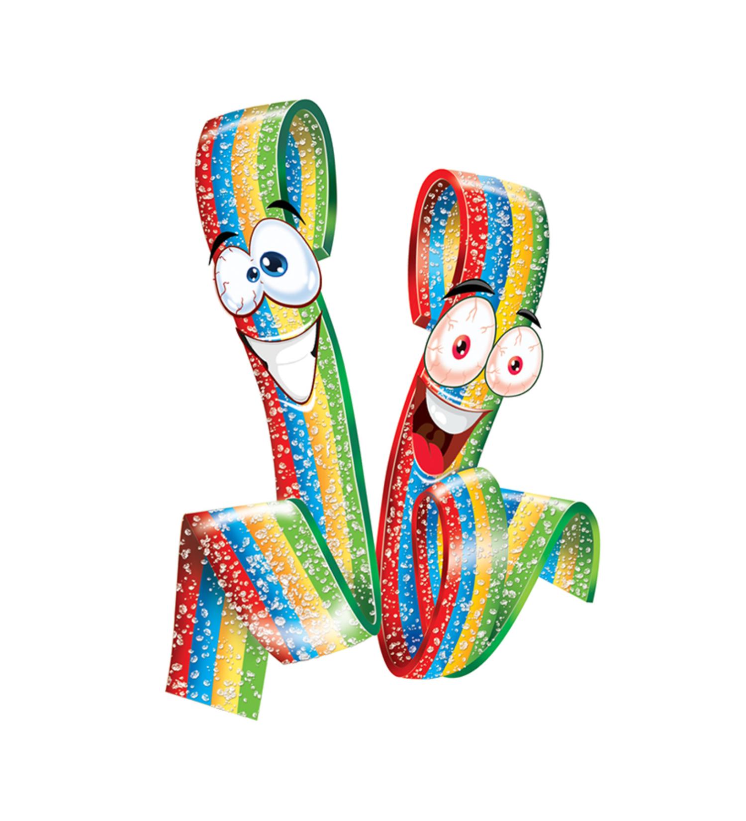 TAYA Damla Sour Belts Licorice Rainbow (Mixed Mix) 1 Kg Boxed