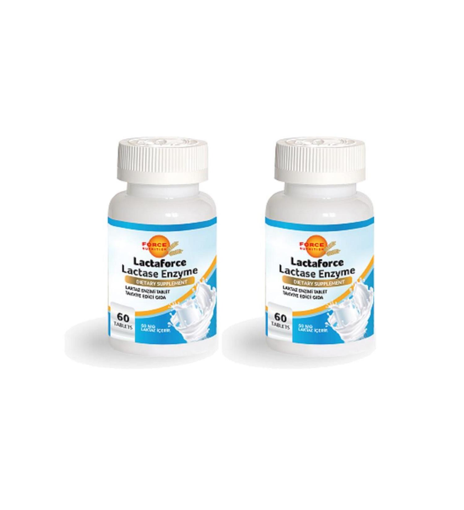 Force Nutrition Lactaforce Lactase Enzyme 60 Tablets | 2 Boxes