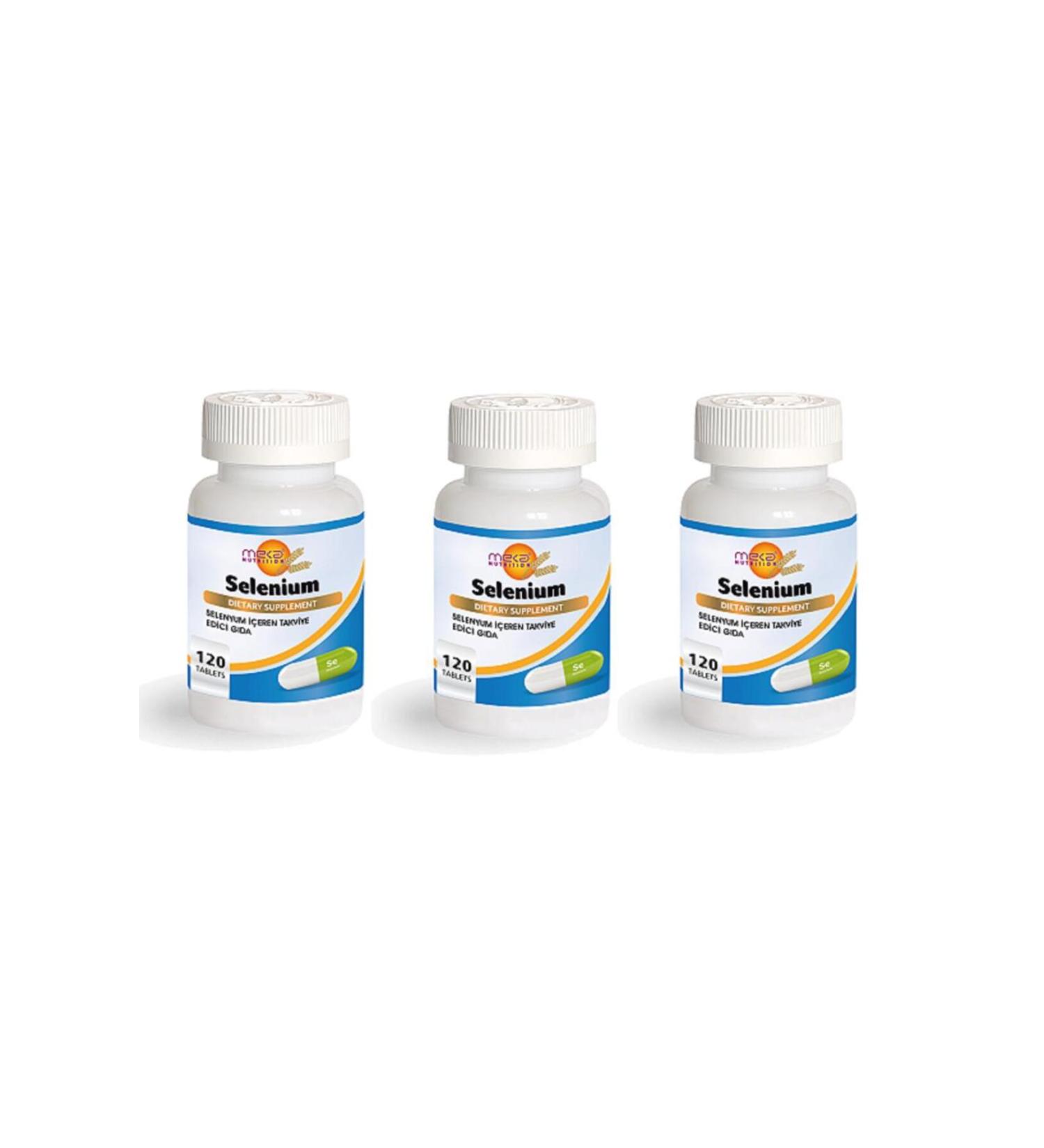 MEKA Nutrition Selenium Selenium 200 Mcg 3x120 Tablets Skt May 2024