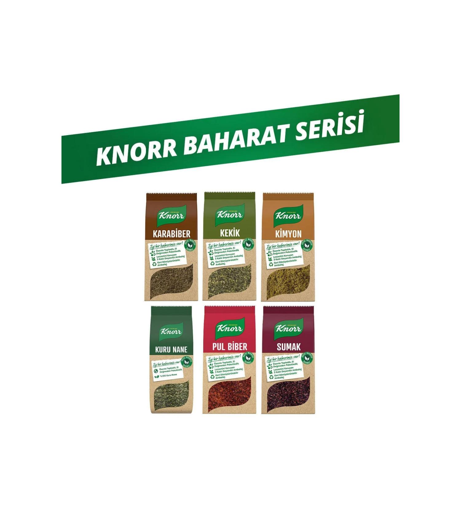 Knorr Spice Series Chili Pepper 65gr Black Pepper 60gr Dried Mint 25gr Thyme 20gr Cumin 65gr Sumac 70gr - Buy Online on GoSupps.com