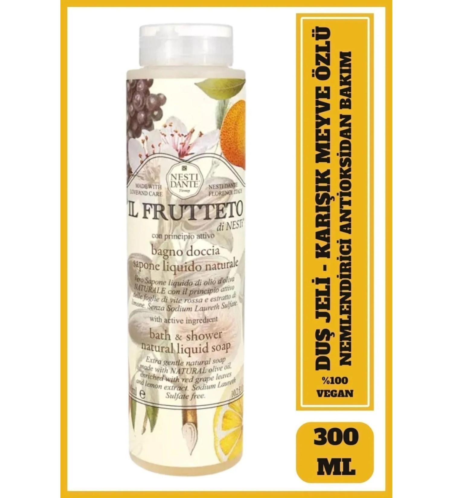 Nesti Dante Il Frutteto Di Nesti Bagno Doccia Shower Gel 300ml | Moisturizing And Antioxidant | Fruit Extract