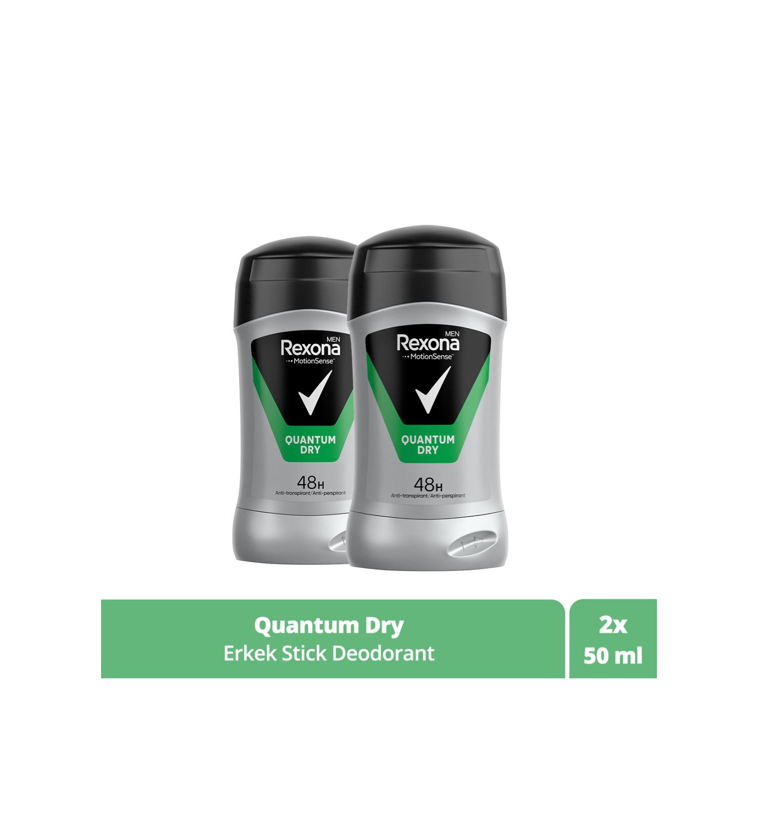 Rexona Men Motionsense Male Stick Deodorant Quantum Dry 50 ml X2 - Buy Online on GoSupps.com