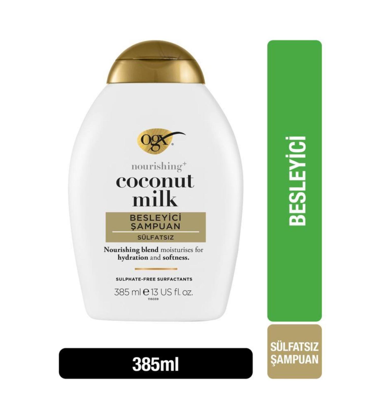 OGX Nourishing Coconut Milk Sulfate-Free Shampoo 385 ml - Buy Online on GoSupps.com