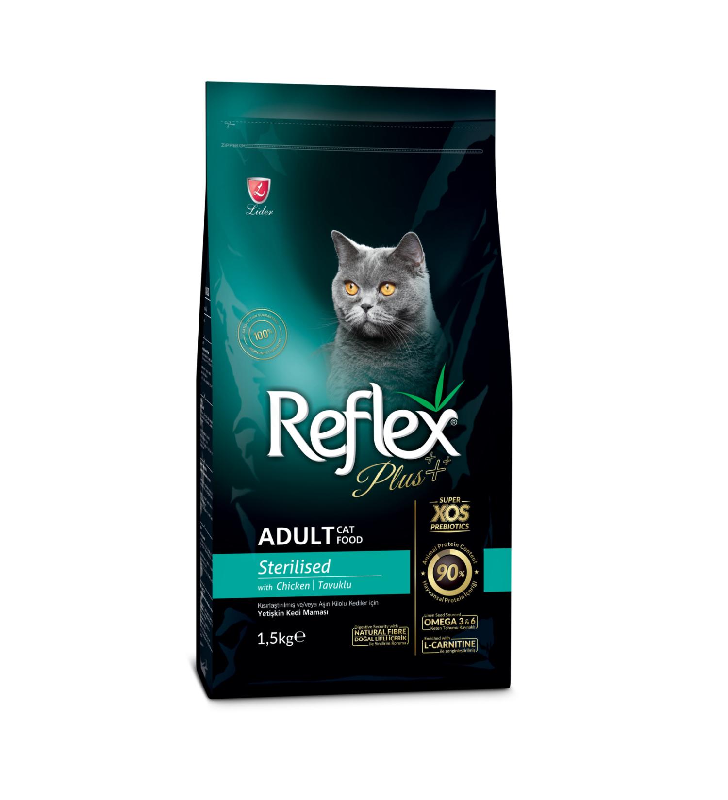 Reflex Plus Chicken Sterilized Cat Food-1.5 Kg - Buy Online on GoSupps.com