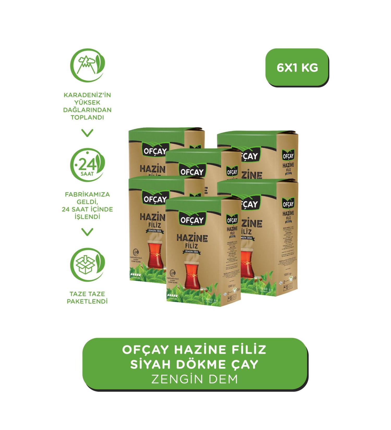 Of ay Hazine Bulk Black Tea 1000gr X 6 Pieces - Buy Online on GoSupps.com