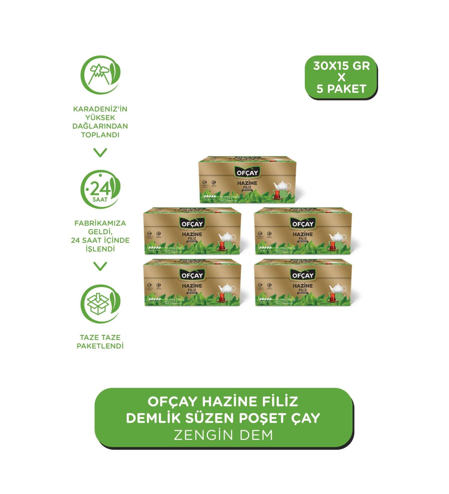 Of ay Hazine Zengindem 30 X 15gr Teapot Tea Bag X 5 Pieces - Buy Online on GoSupps.com