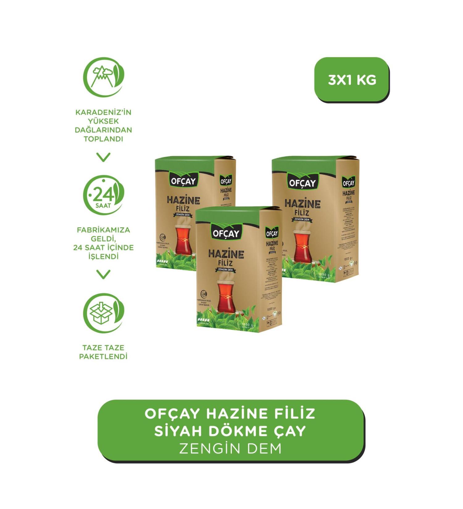 Of ay Hazine Bulk Black Tea 1000gr X 3 Pieces - Buy Online on GoSupps.com