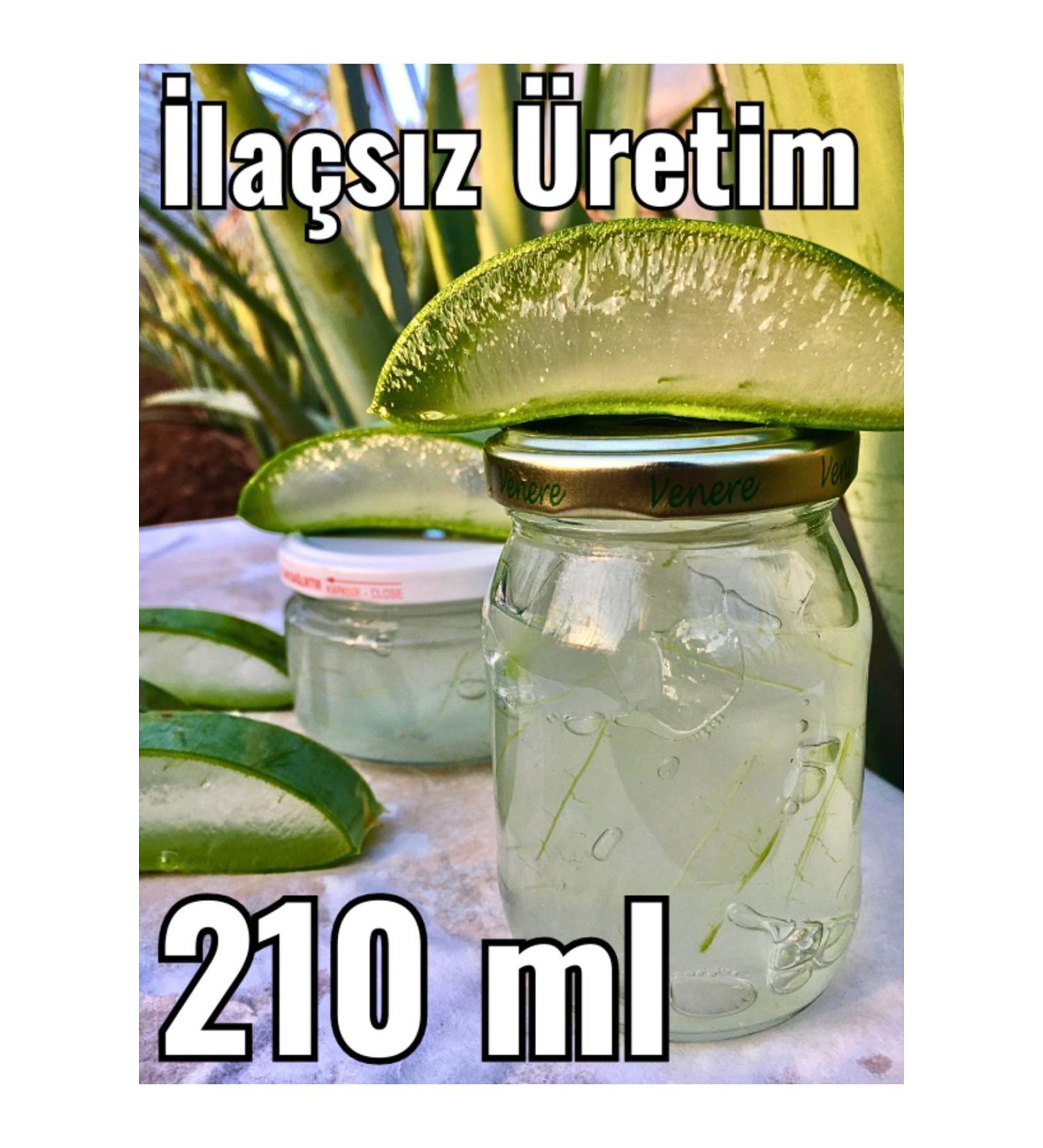 FidanBudur Aloe Vera Gel Natural 210 Ml Drug-Free Glass Jar Aloe Vera Leaf Juice Natural - Buy Online on GoSupps.com