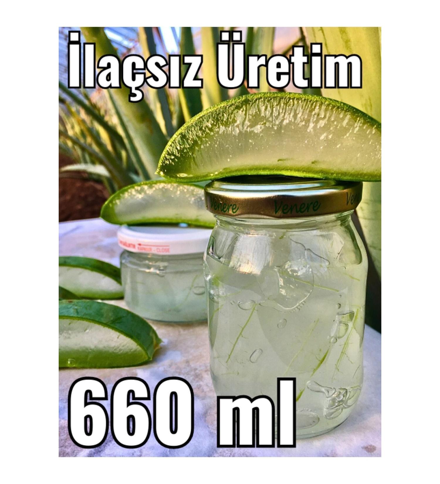 FidanBudur Medical Aloe Vera Gel Natural 660 Ml Drug-Free Glass Jar Aloe Vera Leaf Juice Natural Gift - Buy Online on GoSupps.com