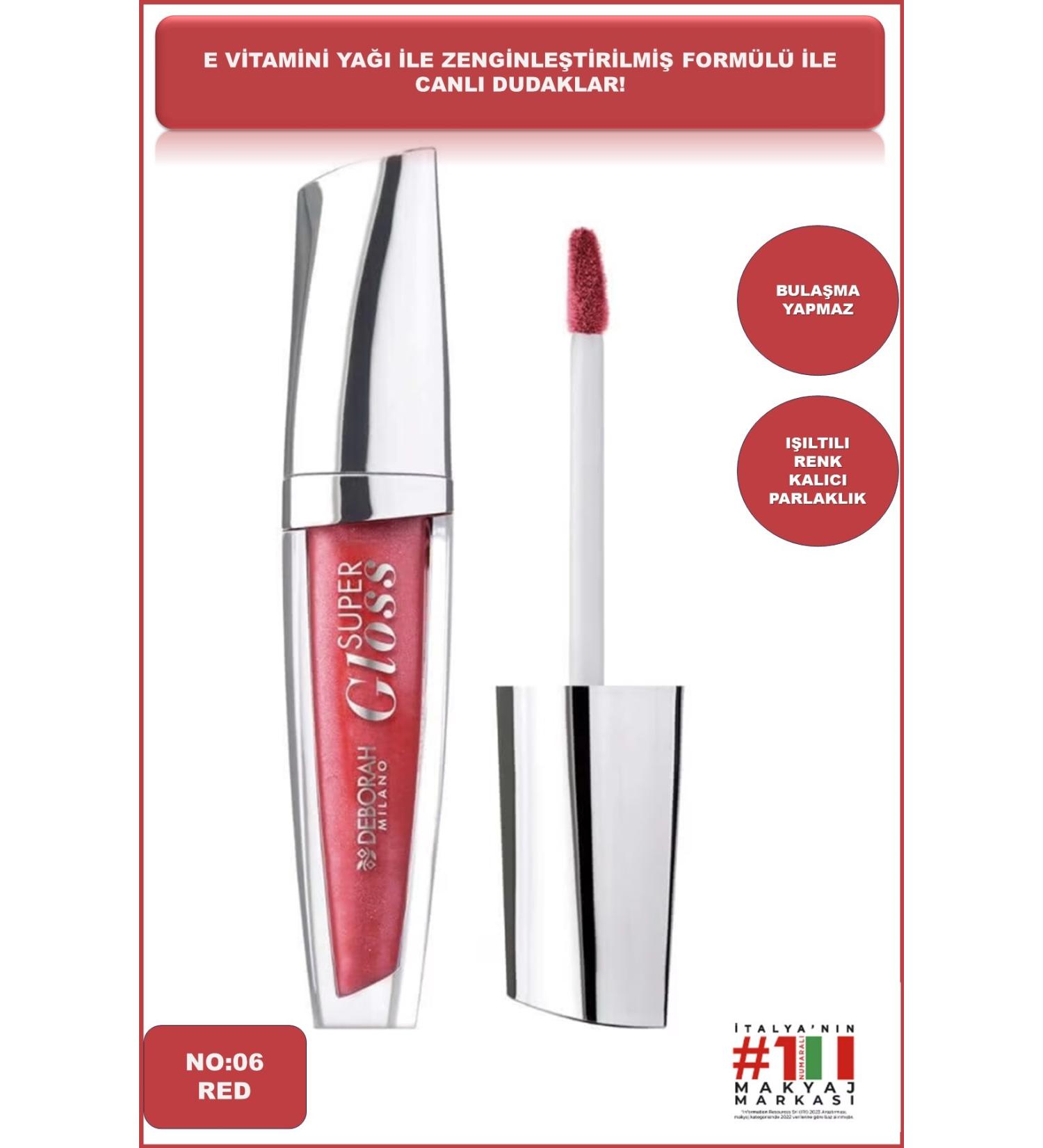 Deborah Milano Red No: 06 Super Gloss - Buy Online on GoSupps.com