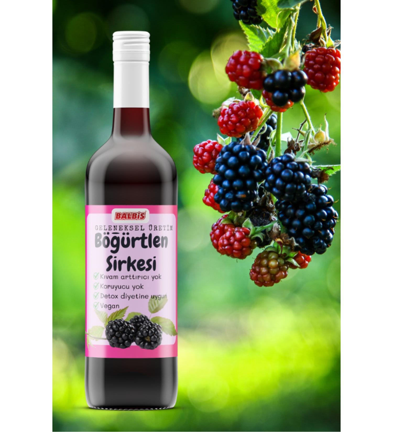 Balbis Natural Blackberry Vinegar - 250 cc Glass Bottle - Buy Online on GoSupps.com
