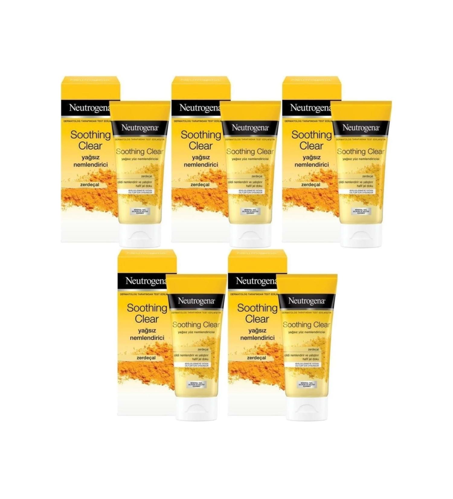 Neutrogena Soothing Clear Oil-Free Moisturizer 75ML (Set of 5) - Buy Online on GoSupps.com