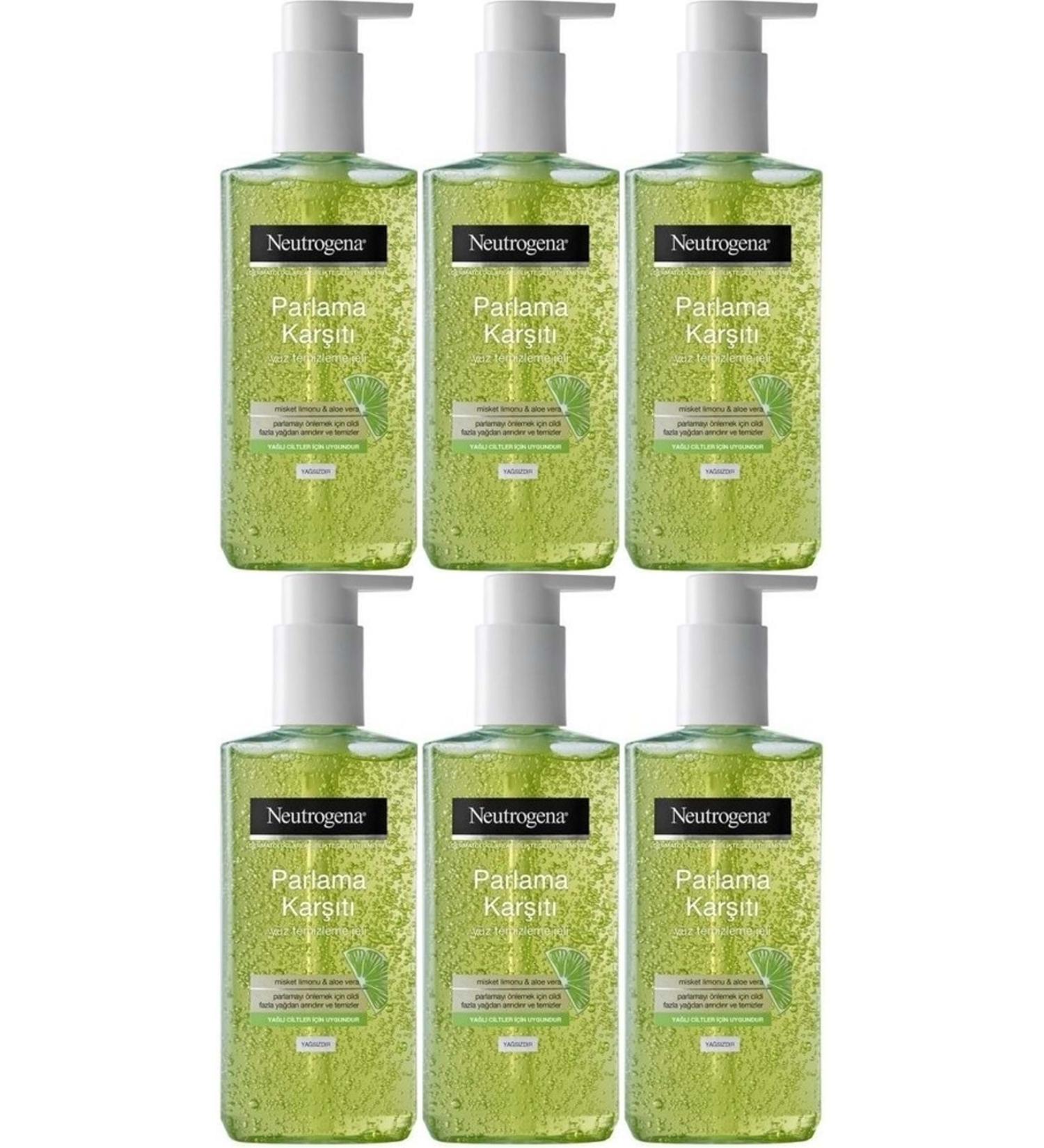 Neutrogena Visibly Clear Pore&Shine Cleansing Gel 200ML (Anti-Shine) (Set of 6)