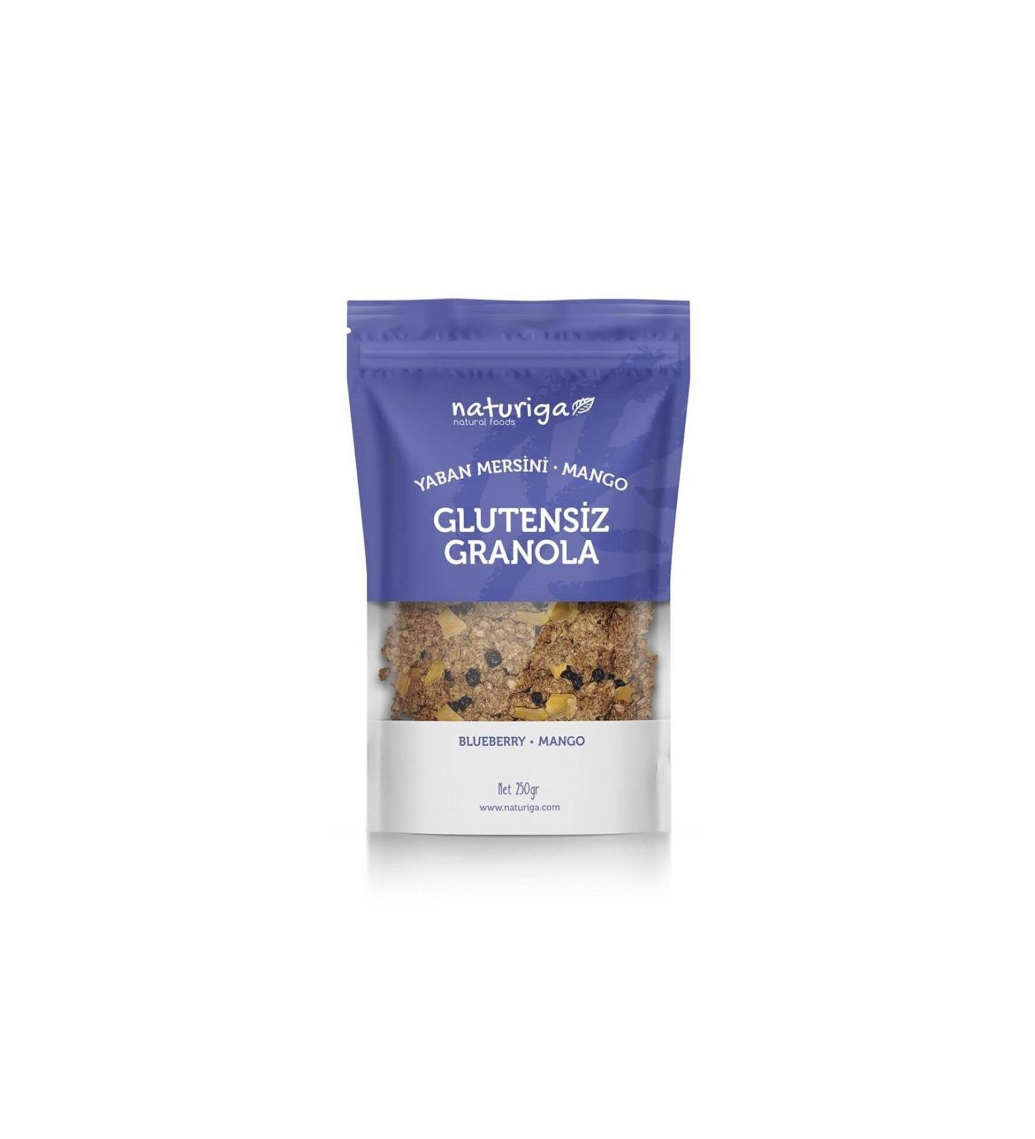 Naturiga Gluten Free Blueberry Mango Granola 250gr - Buy Online on GoSupps.com