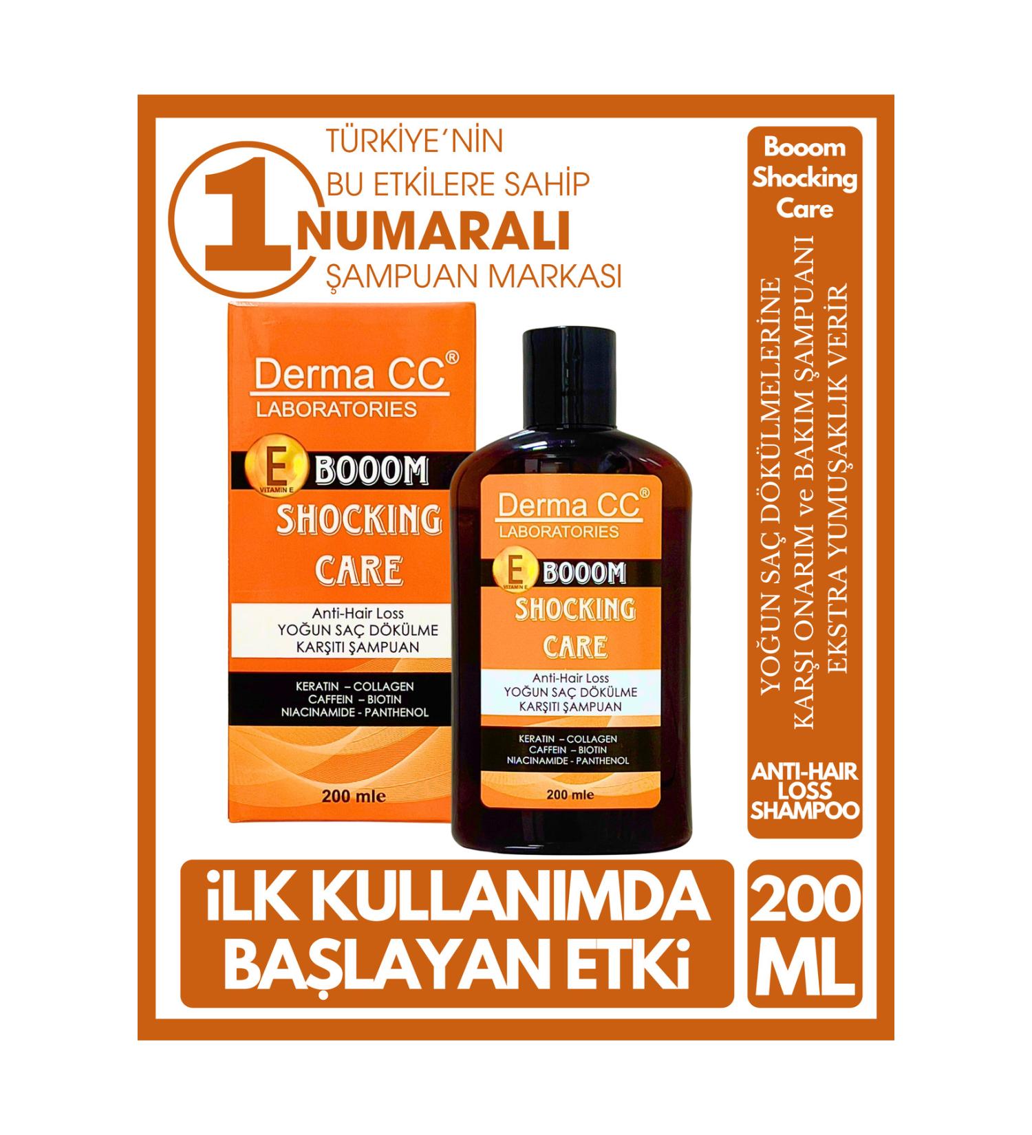 Derma CC LABORATORIES Booom Shocking Intensive Anti-Hair Loss Shampoo 200 Ml - Buy Online on GoSupps.com