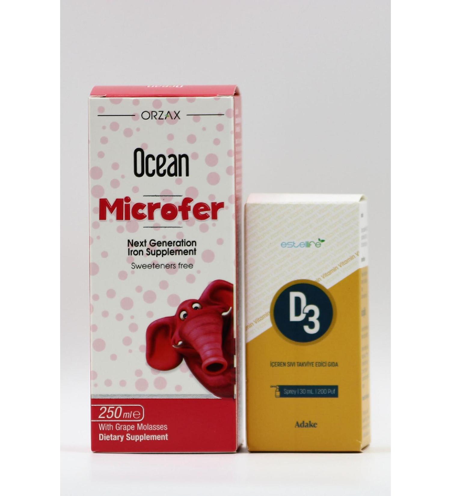 Ocean Microfer Liposomal Iron Syrup and D3 Vitamin Spray - Buy Online on GoSupps.com