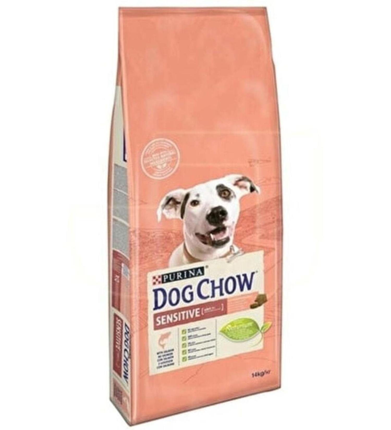 Cat Chow Purina Dog Chow Adult Dog Food with Salmon 14 Kg