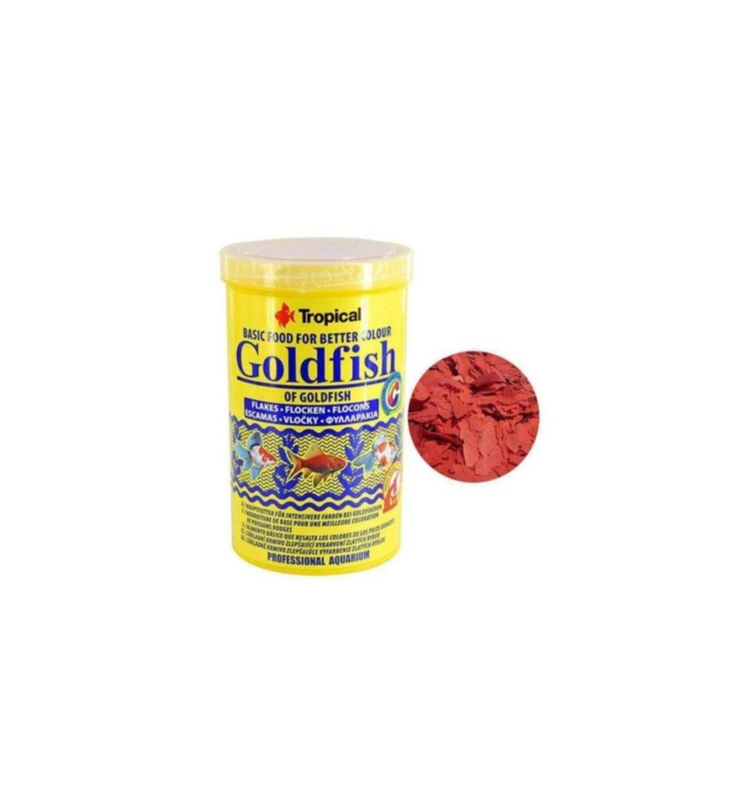 Tropical Goldfish Flake Coloring Fish Food for Goldfish 1000 ml 200 gr
