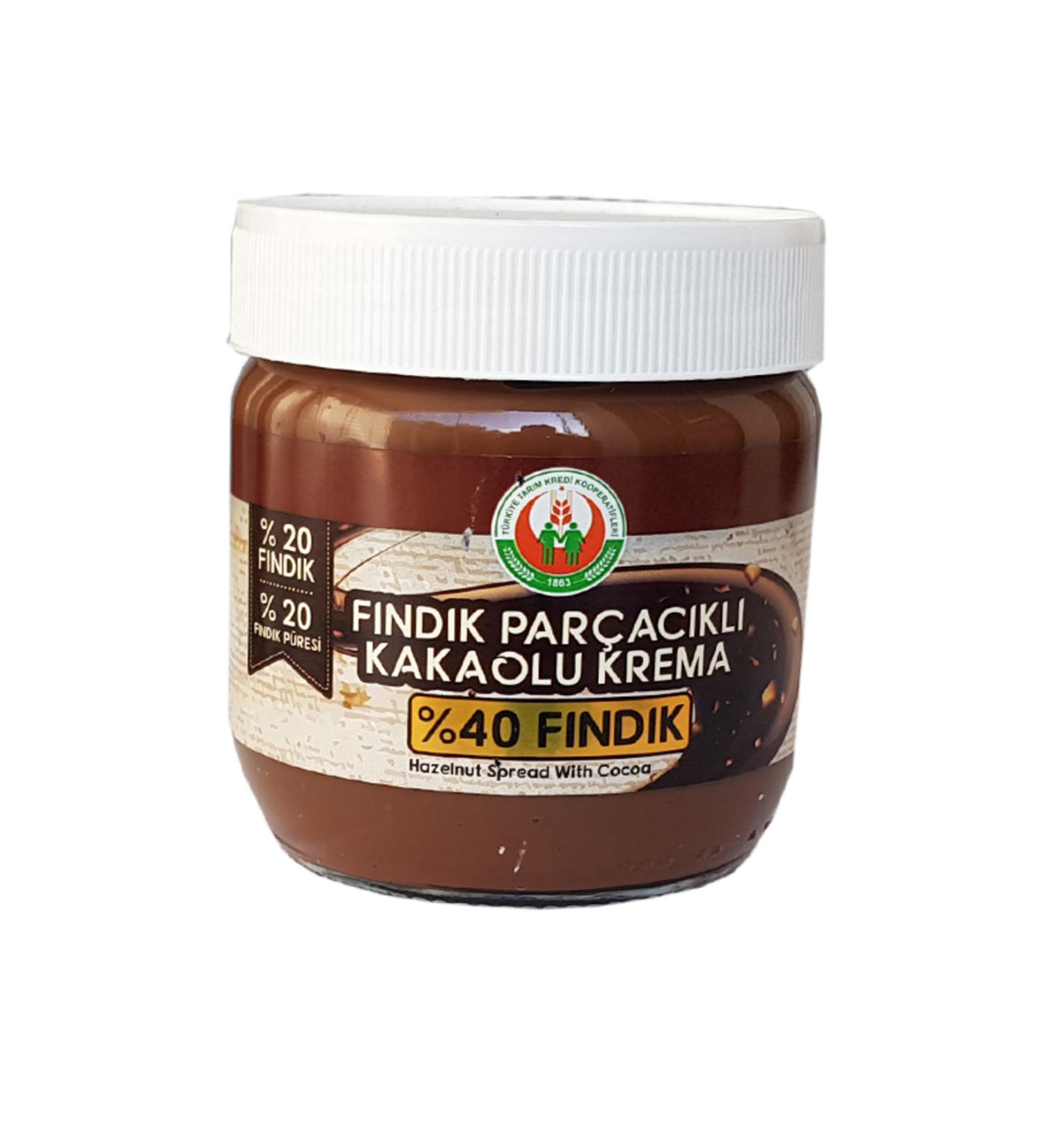 Cocoa cream with hazelnut pieces 400 grams