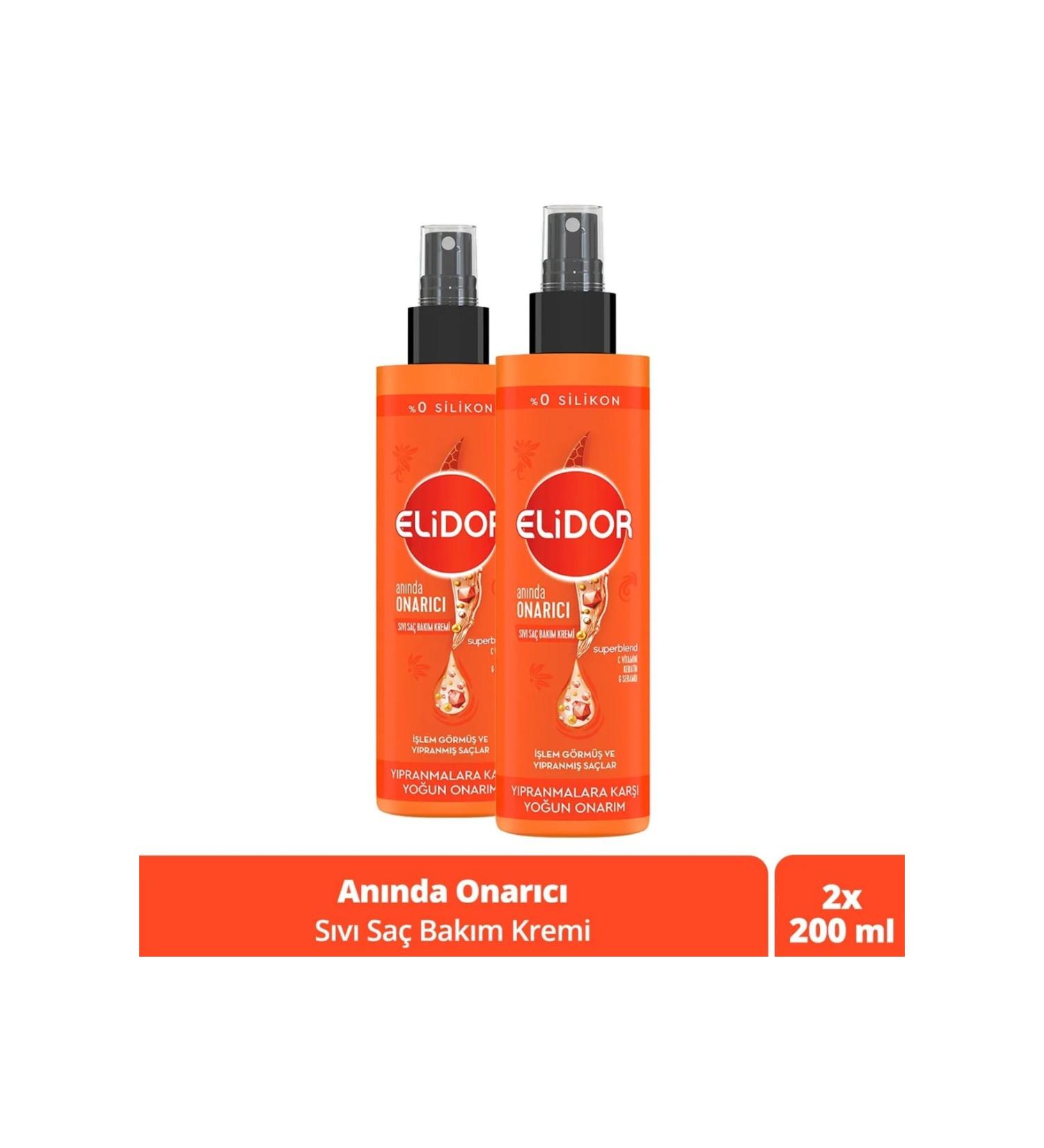 Elidor Superblend Liquid Hair Care Conditioner Instant Repair Vitamin C Keratin Ceramide 200 ml X2 - Buy Online on GoSupps.com
