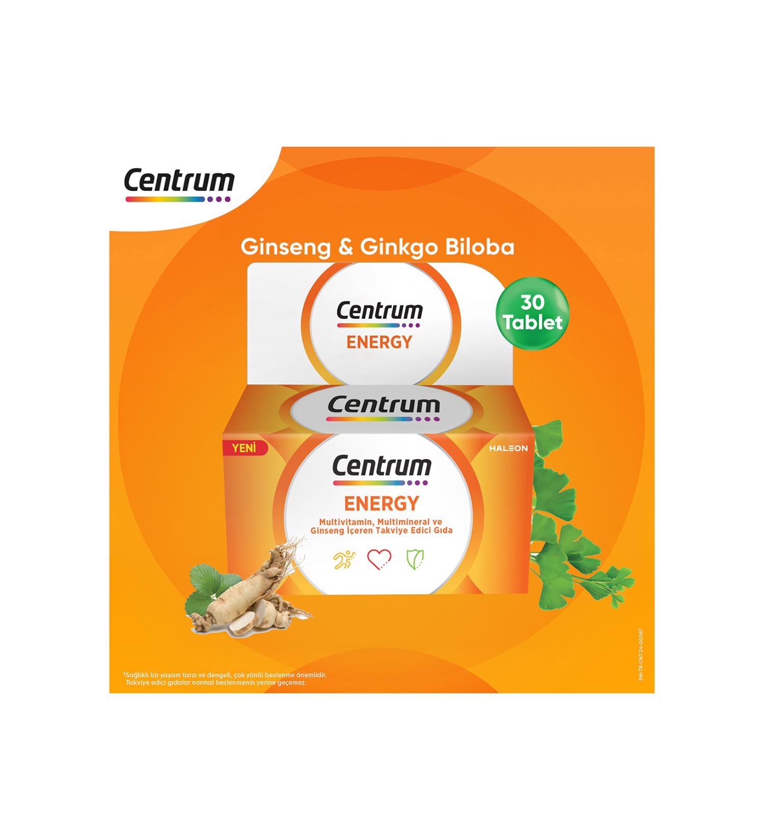 Centrum Energy Multivitamin 30 Pack Tablets - Buy Online on GoSupps.com