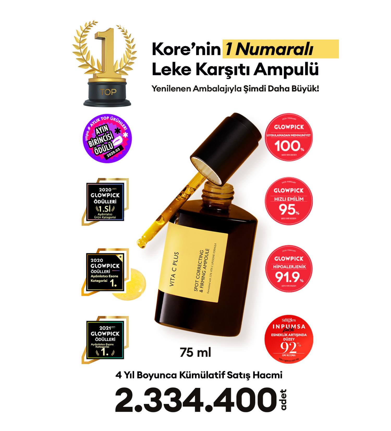 Missha Anti-Spot Firming Vitamin C Ampoule 75 ml Vita C Plus Spot Correcting & Firming Ampoule - Buy Online on GoSupps.com