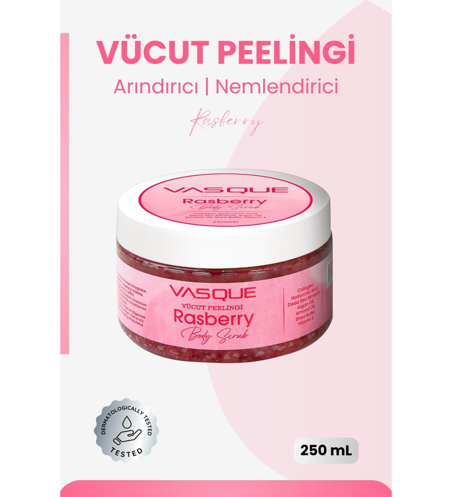 VASQUE Rasberry Body Scrub Body Peeling Collagen Incredible Effect