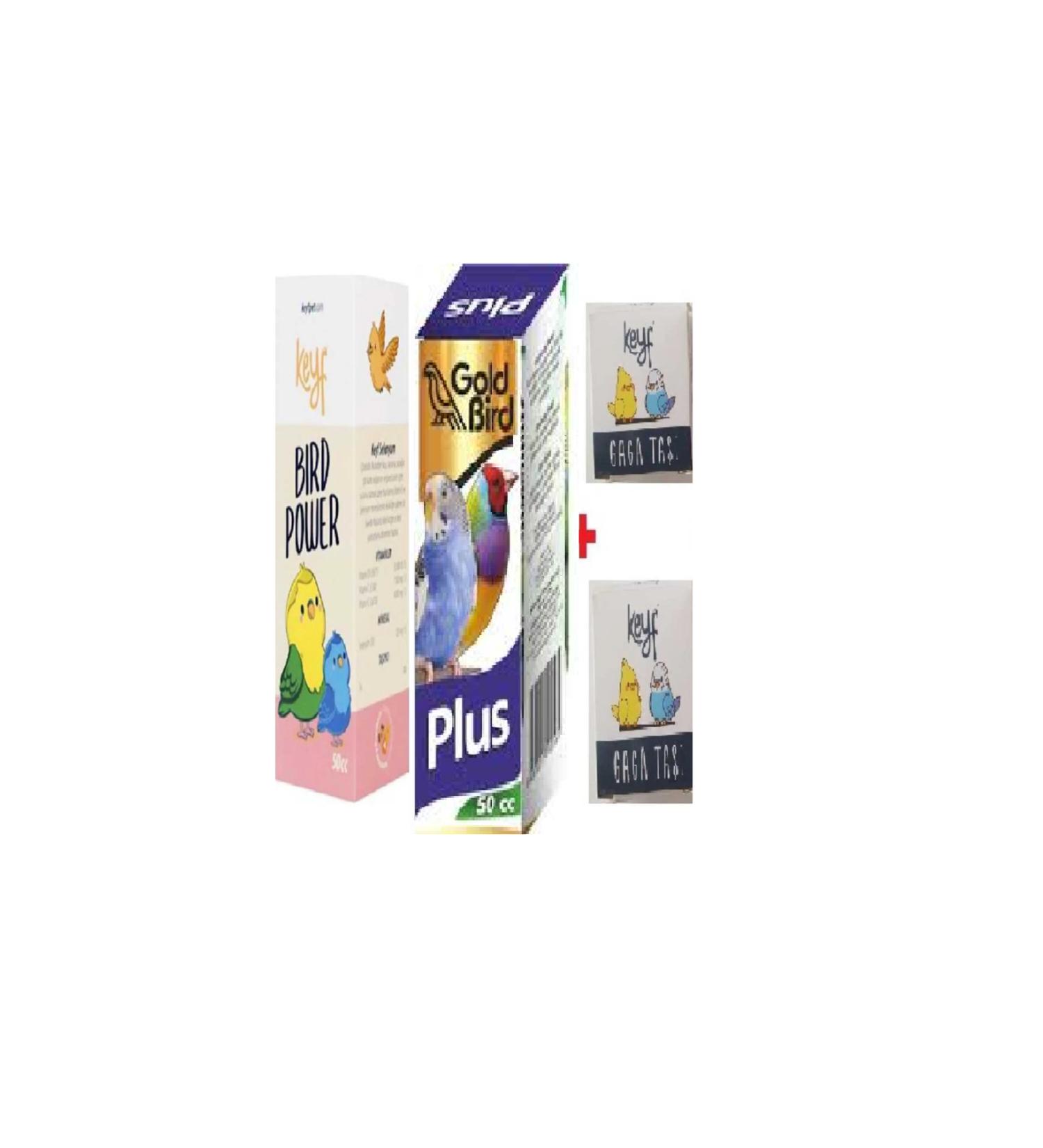 Gold Bird Budgie Anger Bird Power 50 Cc + Budgie Multivitamin 50cc + 2 Pieces Beak Stone