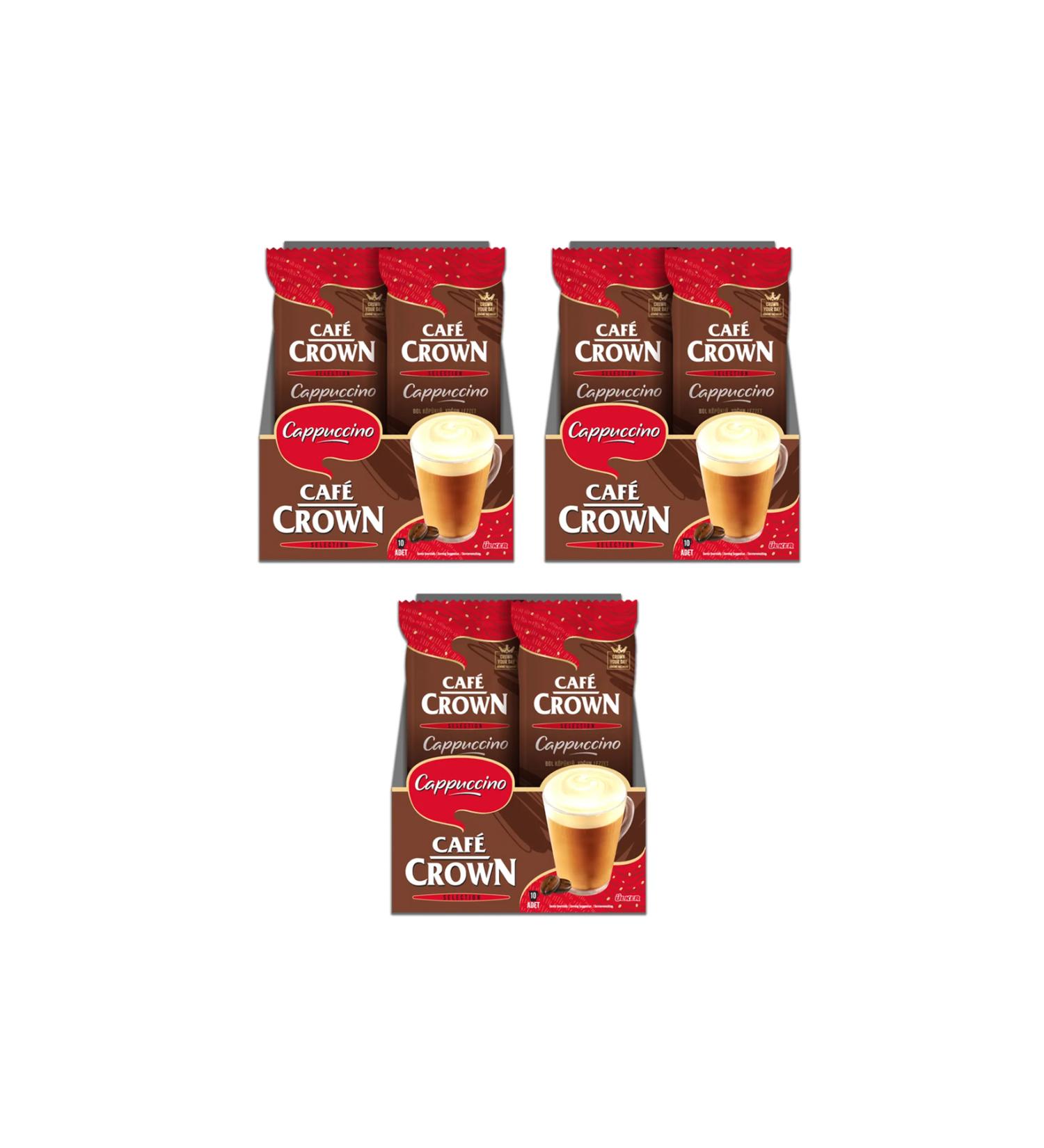 Ulker Cafe Crown Cappuccino 14 gr 10 pieces x 3 Boxes - Buy Online on GoSupps.com